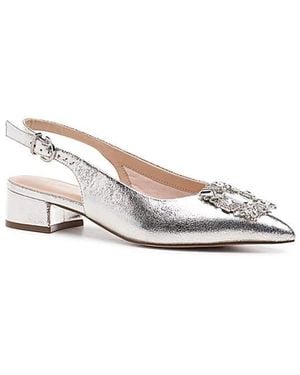 Paradox London Fortune Low Block Heels - White