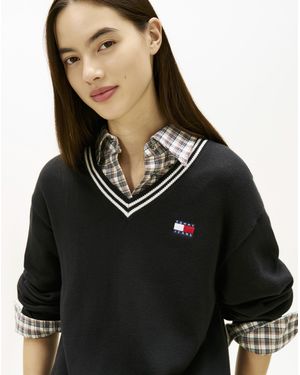 Tommy Hilfiger Badge Jumper Dress - Black