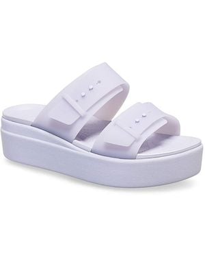 Crocs™ Brooklyn Buckle Low Wedge - Blue