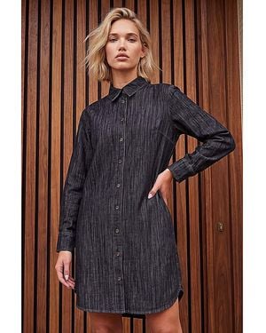 Roman Roman Button Through Shirt Dress - Black
