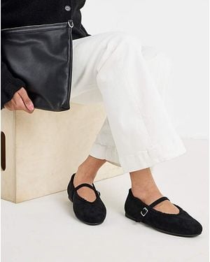 Simply Be Fur Lined Mary Jane Ex Wide - Black