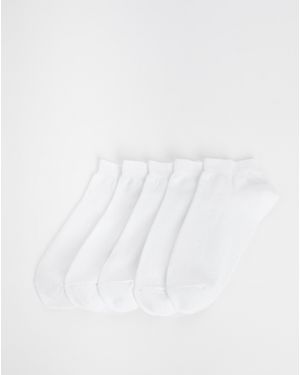 Pretty Secrets 5 Pack Super Value Trainer Liner Socks - White