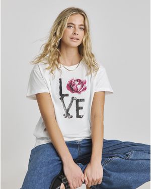 Religion Embellished Graphic Spirit Tee - White
