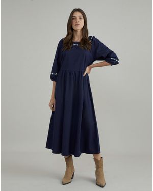Nobody's Child Embroidered Dress - Blue