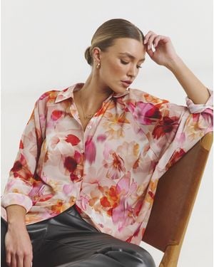 Flounce London Floral Shirt - Pink