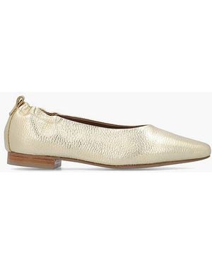 Radley Elm Grove Leather Ballet Court Shoes - Natural