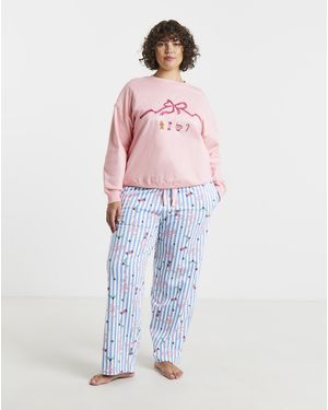 Pretty Secrets Sweetest Season Sweatshirt Pj Set - Blue