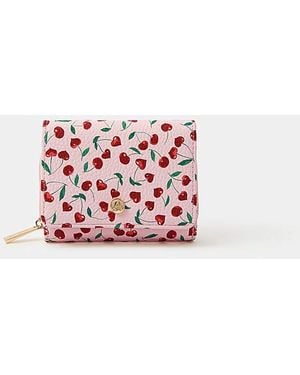 Accessorize Cherry Print Purse - Red