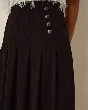 Monsoon Sonja Corduroy Midi Skirt - Natural