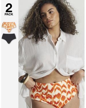 JD Williams Value 2 Pack Bikini Briefs - Orange