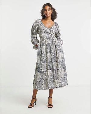 Simply Be Hope & Ivy William Morris Society Dress - Blue
