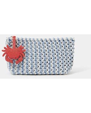 Accessorize Crab Charm Clutch Bag - Blue