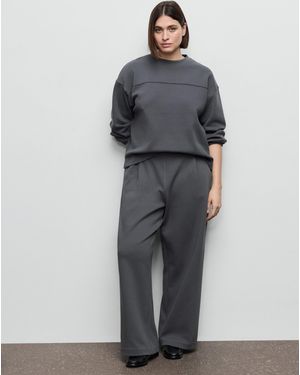 Mango Elasticated Waist Trouser - Grey