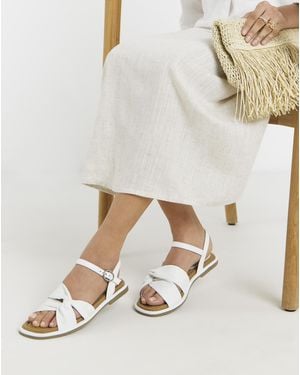 JD Williams Soft Twist Two Part Sandals Ex Wide - White