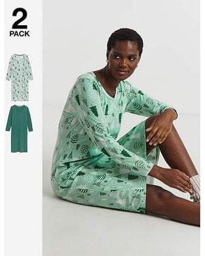 JD Williams Value 2 Pack Nighties - Green