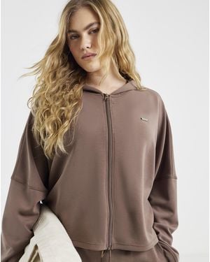 Sculpt Activewear Modal Zip Hoodie - Brown