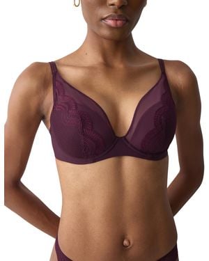 Triumph Comfort Glam Plunge Bra - Purple