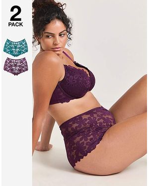 Pretty Secrets 2 Pack Daisy Lace Shorts - Blue