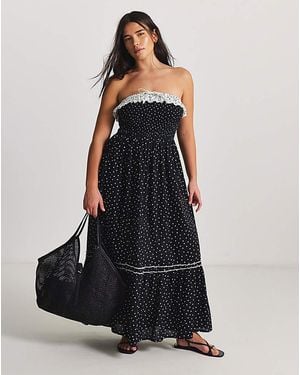 Figleaves Maxi Bandeau Beach Dress - Black
