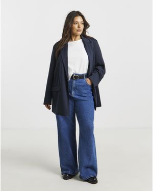Simply Be Ponte Blazer - Blue