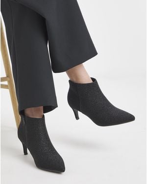 JD Williams Kitten Heel Pointed Toe Ankle Boot E - Blue