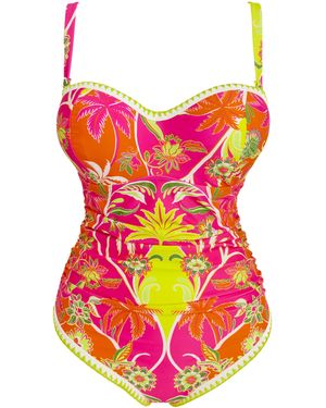 Figleaves Frida Bandeau Swimsuit - Pink