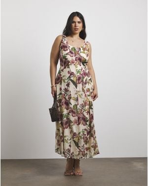 Joanna Hope Seam Detail Prom Dress - Multicolour