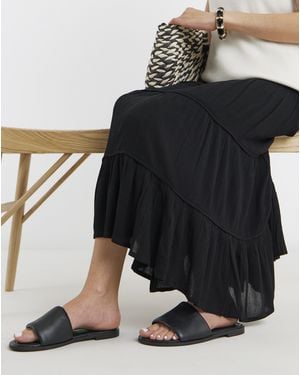 JD Williams Classic Flat Mules Wide - Black