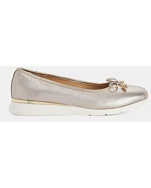 Dune Leather Highline Ballet Court Shoes - White
