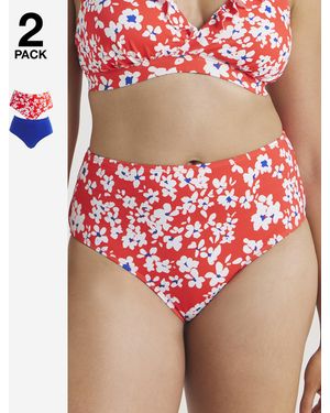 Simply Be Value 2 Pack Bikini Briefs - Red