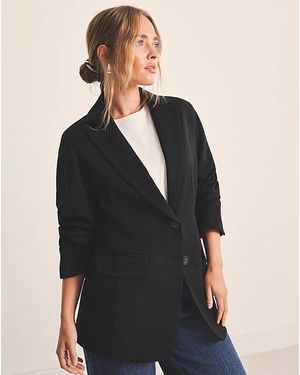 Simply Be Sculpting Cinch Waist Blazer - Black