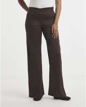 Simply Be Wide Weekender Jeggings - White