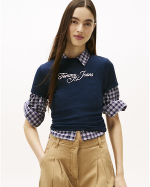 Tommy Hilfiger Slim Rib T-Shirt - Blue