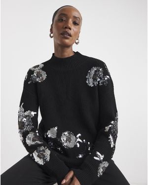 Joe Browns Sequin Jumper - Black