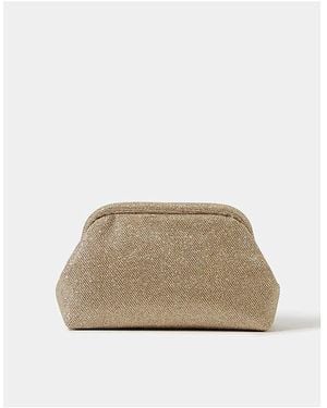Accessorize Sparkle Cloud Clutch Bag - Natural