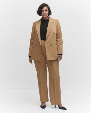 Mango Greta Tan Blazer - Natural