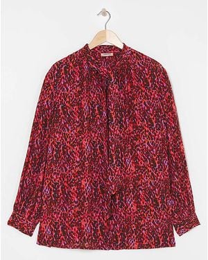 Joe Browns Statement Tie Neck Blouse - Red