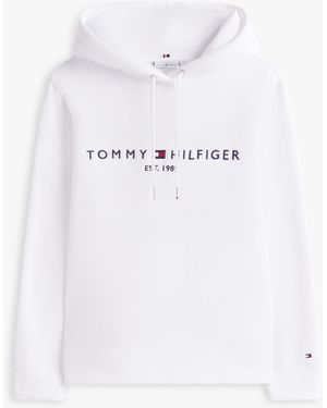 Tommy Hilfiger Heritage Logo Hoodie - White