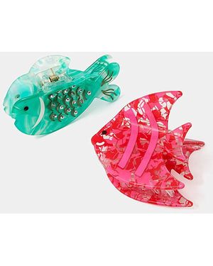 Accessorize Tropical Fish Claw Clips - Red