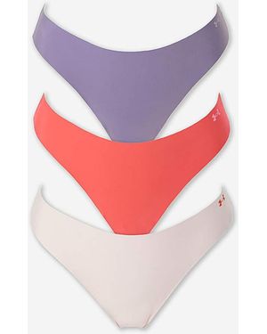 Under Armour 3 Pack No Show Thongs - Pink