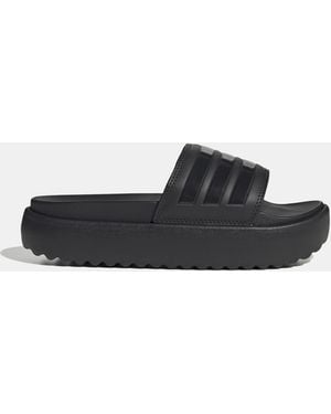 adidas Adilette Platform Slides - White
