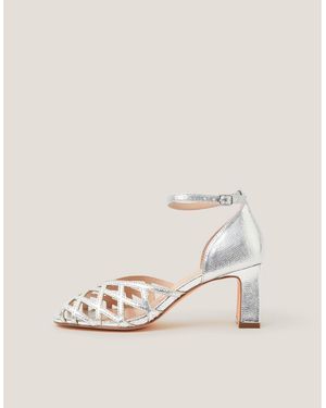 Monsoon Callie Metallic Heel Sandals - Natural