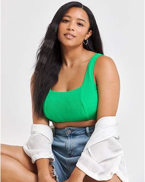 Simply Be Mix And Match Crinkle Bikini Top - Green