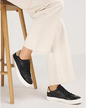Simply Be Classic Lace Up Trainer Wide - White