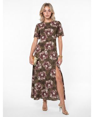 Lovedrobe Floral Print Midaxi Dress - White