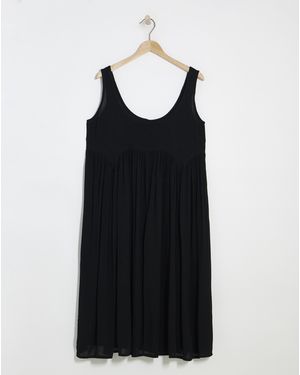 Simply Be Crinkle Midi Sundress - Black
