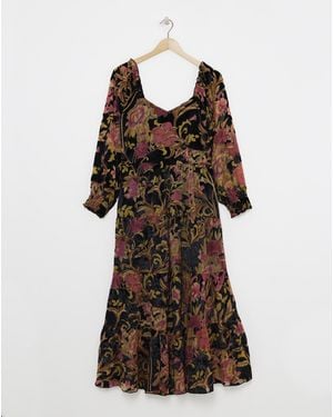 Joe Browns Christmas Wishes Devore Dress - Brown