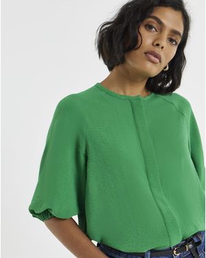 Simply Be Bubble Sleeve Top - Green