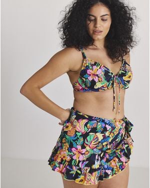 Simply Be Skirted Detail Bikini Brief - Multicolour
