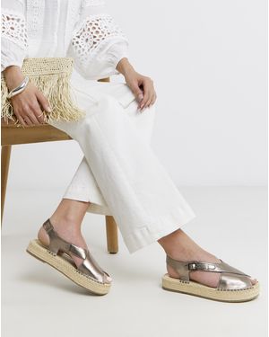 JD Williams Peep Toe Espadrille Sandal Ex Wide - White